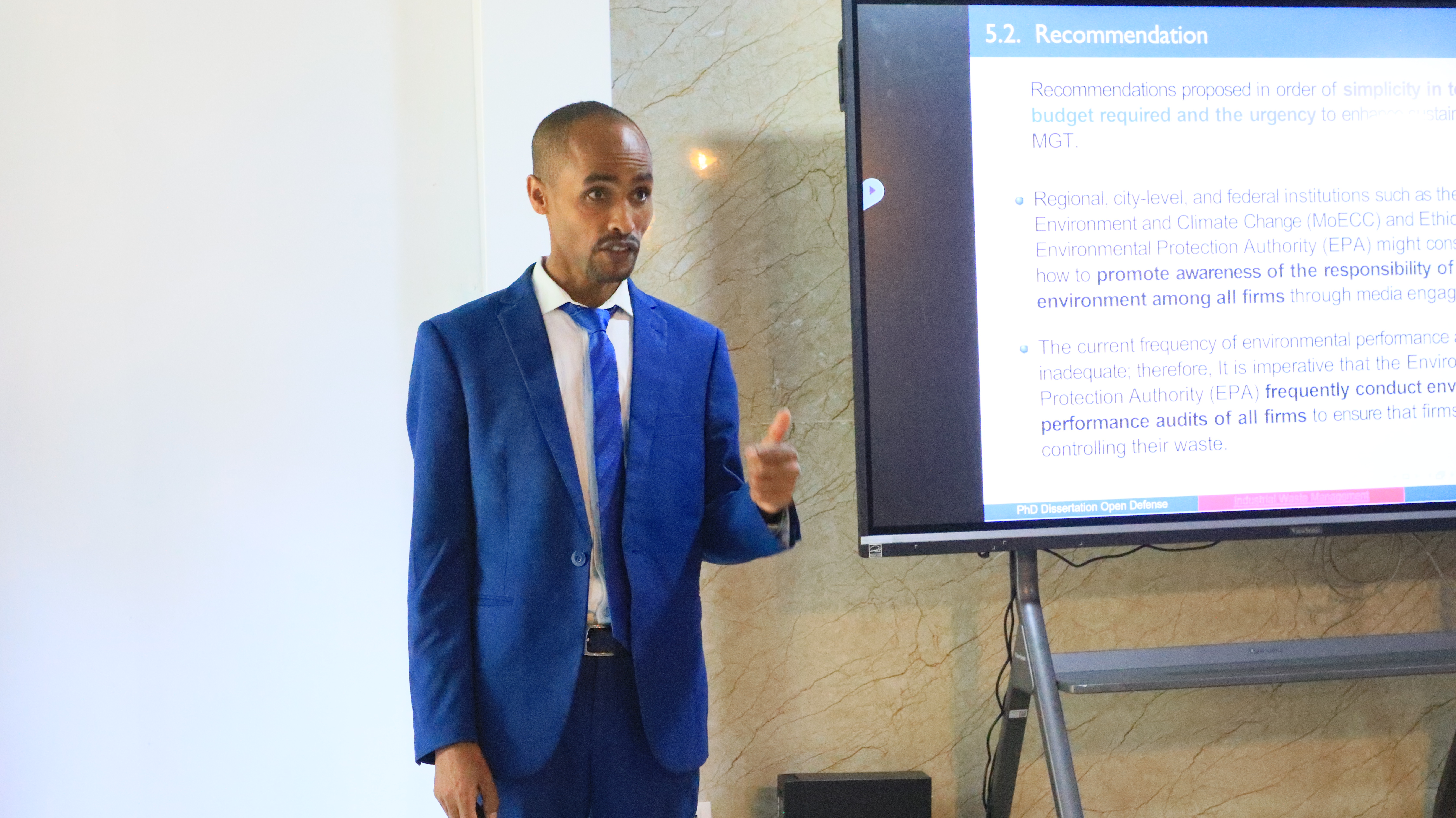 During presentation